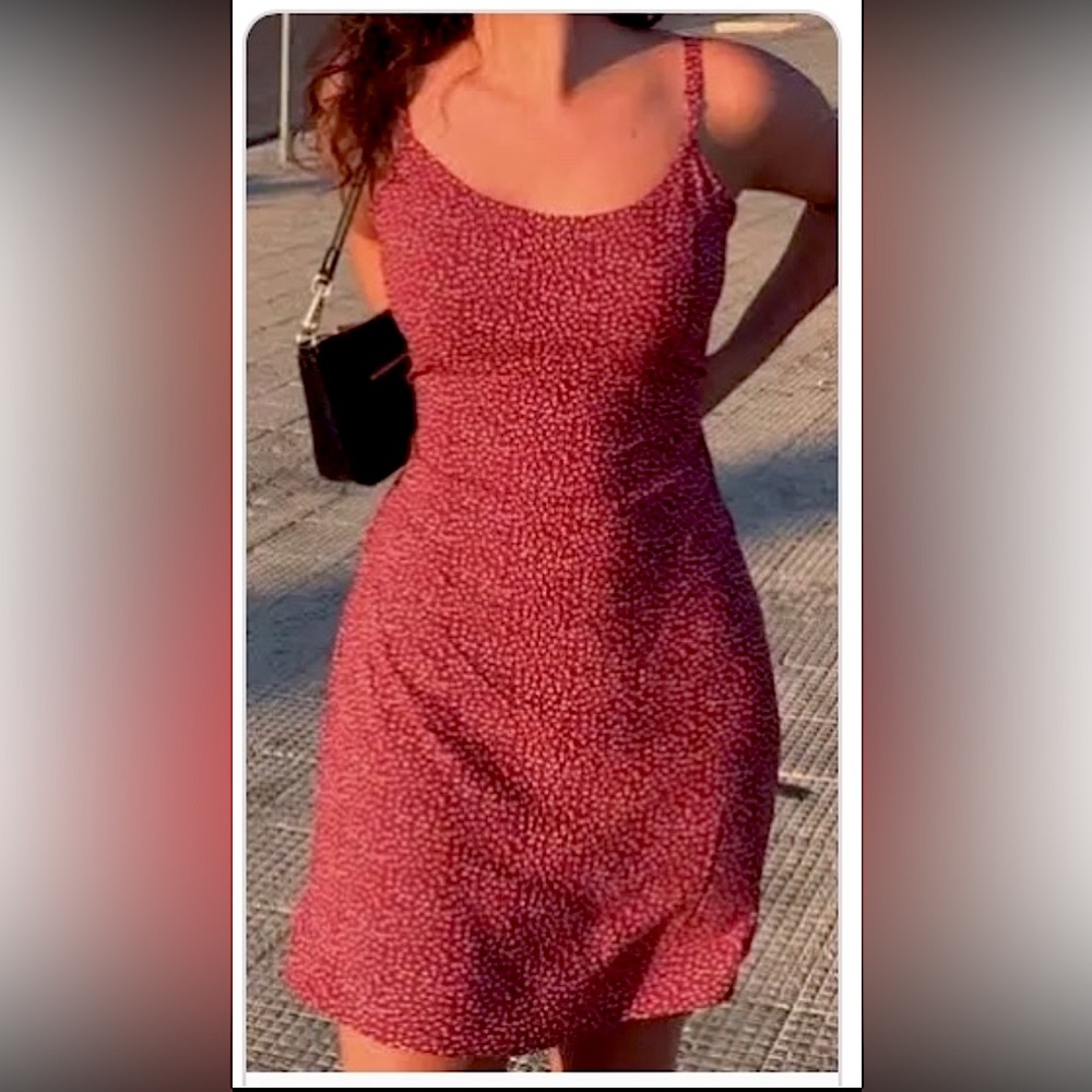 Brandy Melville Red Floral Dress